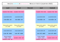 Horaires scolaires et périscolaires