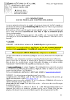 Règlement périscolaire