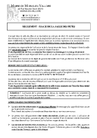 Règlement usage salle fêtes