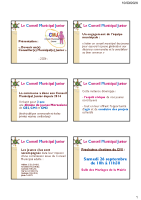 Présentation Devenir un Conseiller Municipal Junior 2026